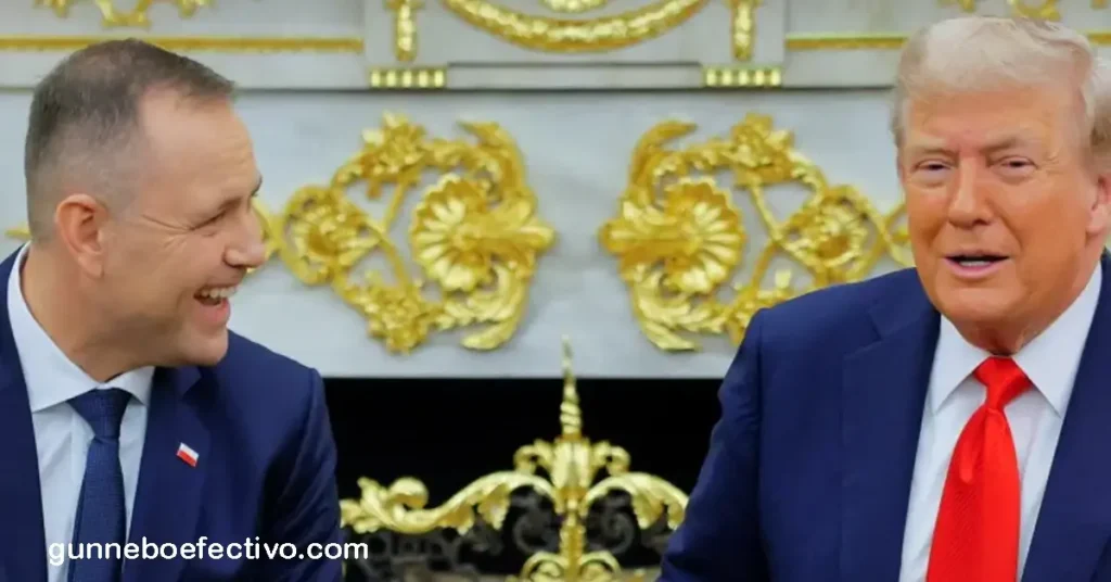 ทรัมป์เป็นเจ้าภาพ ต้อนรับนาวร็อคกีของโปแลนด์ และเสนอกำลังทหารสหรัฐเพิ่มเติม ประธานาธิบดีโดนัลด์ ทรัมป์ แห่งสหรัฐอเมริกาได้